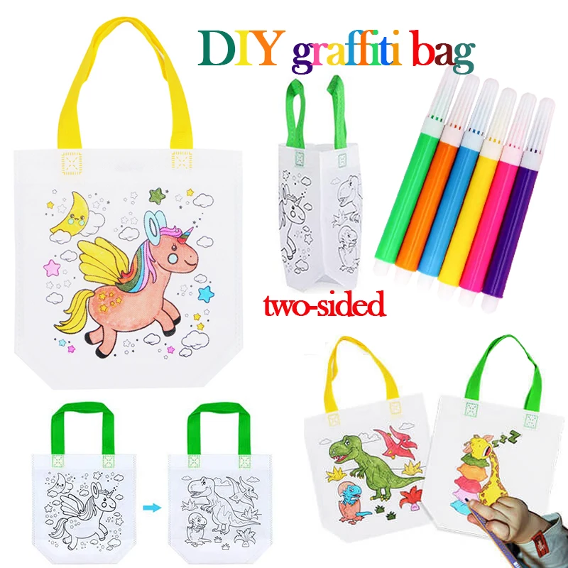 1-10pcs Sets DIY Graffiti Bag  - Illustration Marker Set ulasan dan harga
