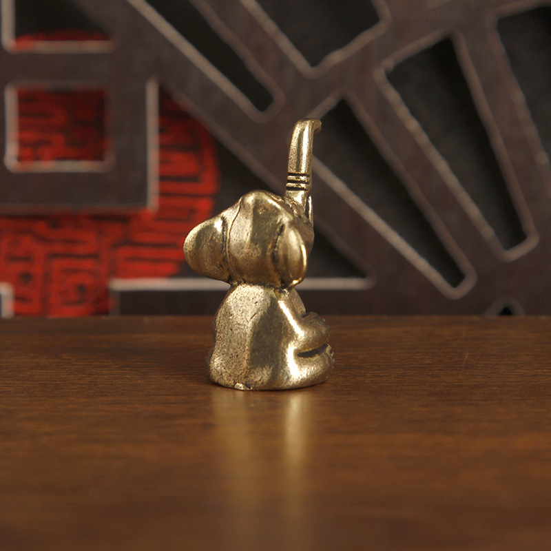 1pc Brass Cute Elephant Trinke - Art Craft Elephant ulasan dan harga