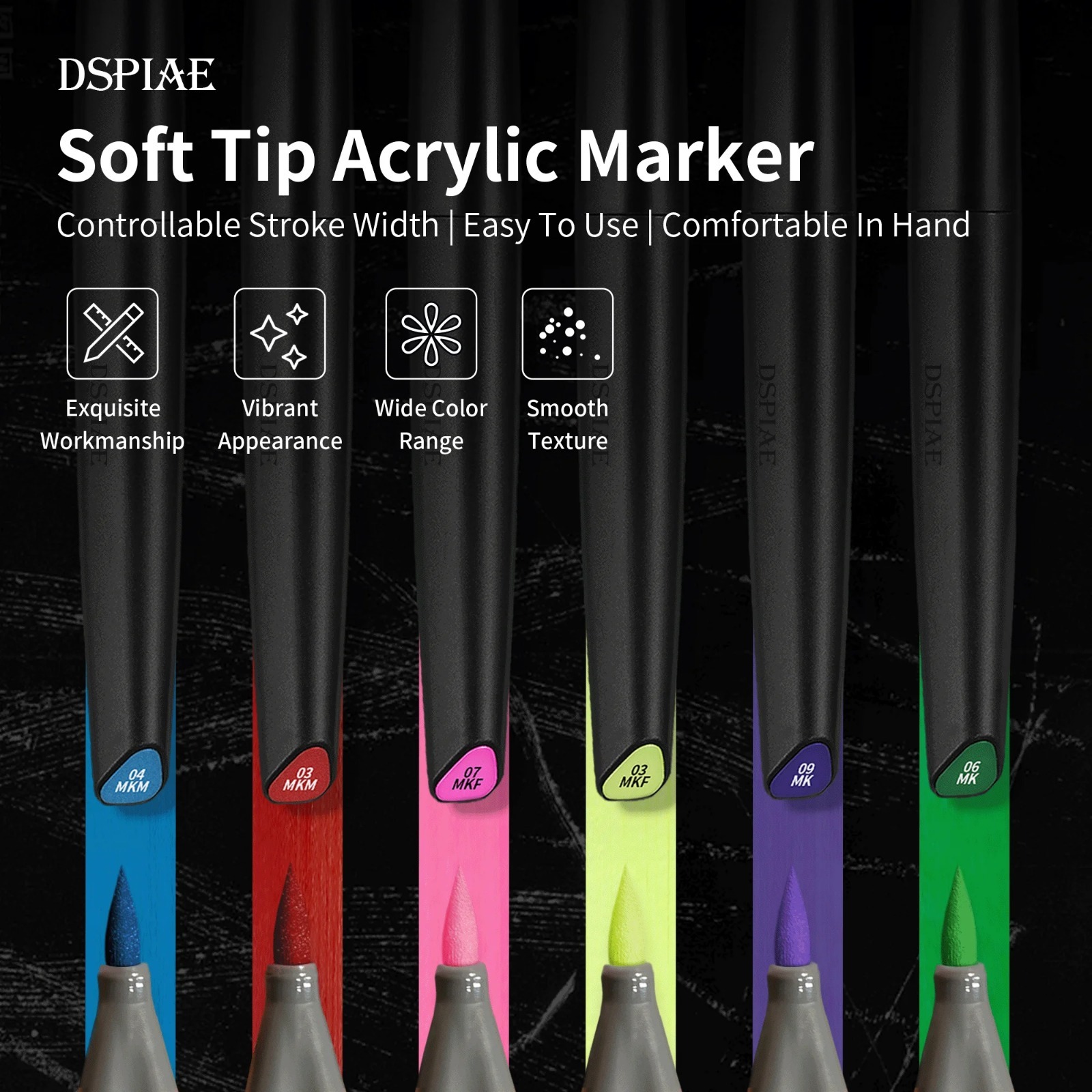 DSPIAE Soft Tip Water Based Ma - Illustration Marker Set ulasan dan harga