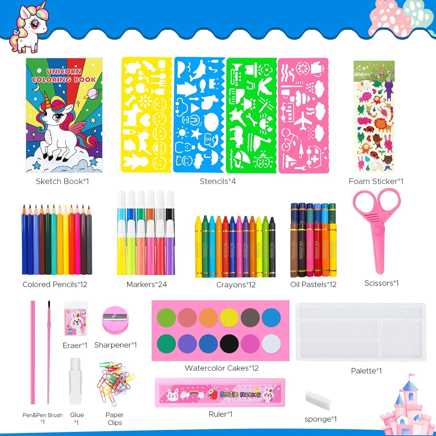 Coloring Book Set for Kids, Di - Illustration Marker Set ulasan dan harga