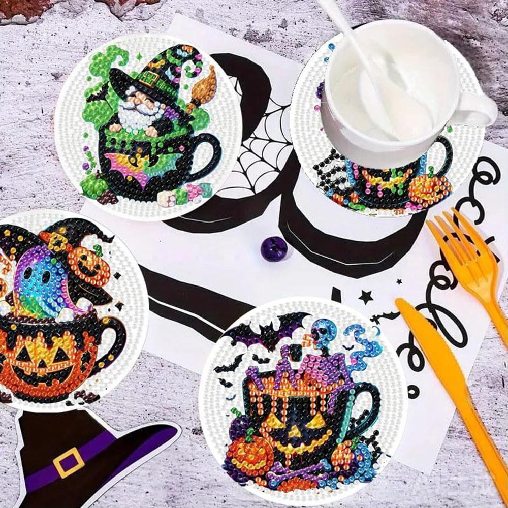 8PCS 5D Halloween Gnome Diamon - Art Craft Adult ulasan dan harga