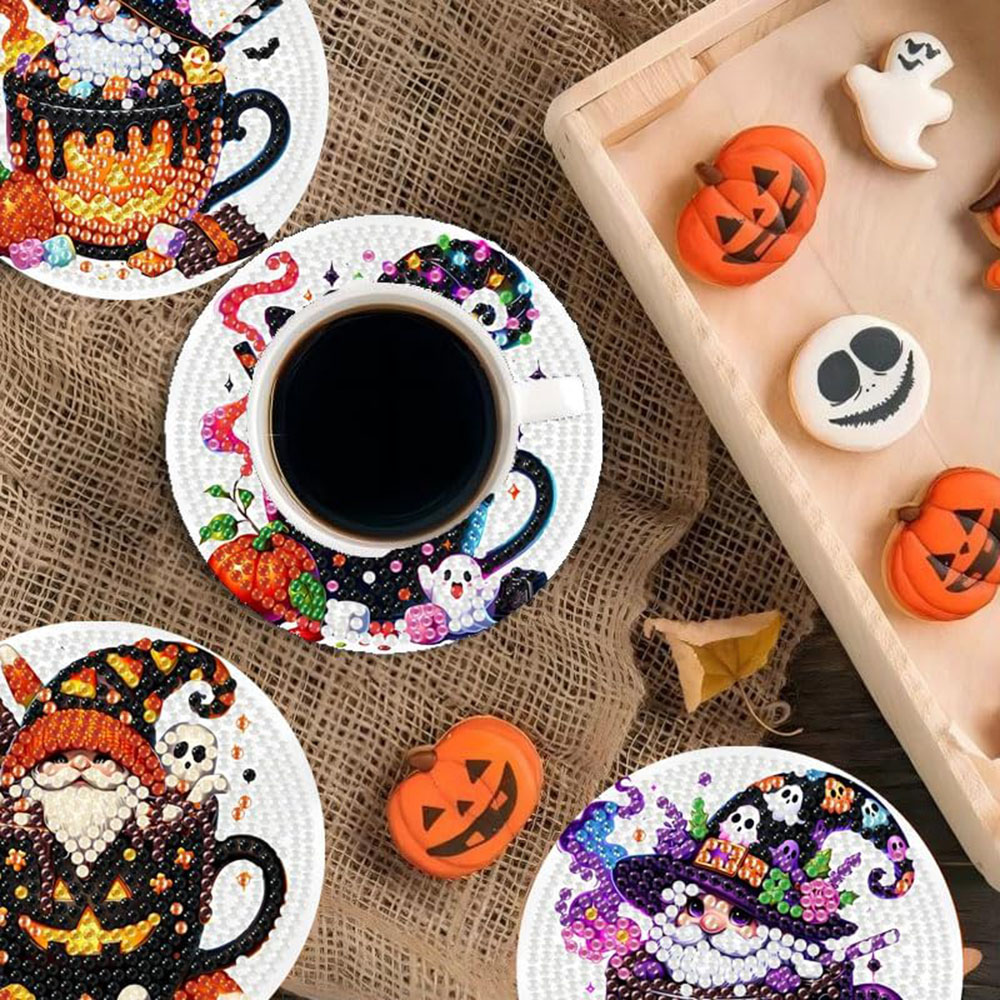 8PCS 5D Halloween Gnome Diamon - Art Craft Adult ulasan dan harga