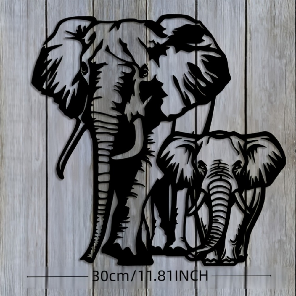 CIFBUY Metal Elephant Wall Art - Art Craft Elephant ulasan dan harga