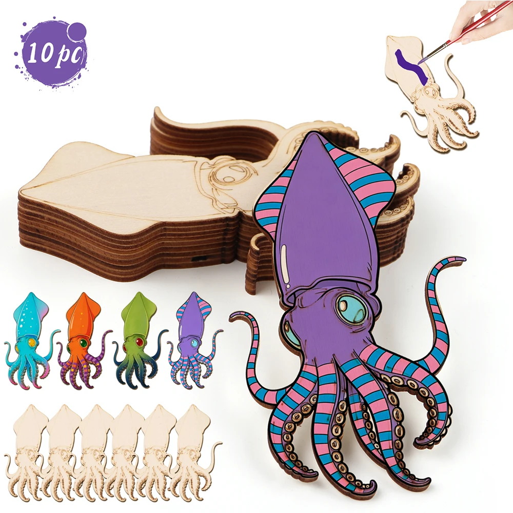 10pcs/set Unfinished Wood Craf - Art Craft And ulasan dan harga