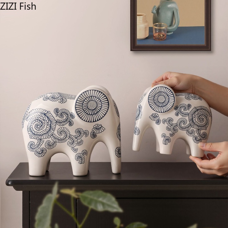 New Chinese Style Ceramic Elep - Art Craft Elephant ulasan dan harga