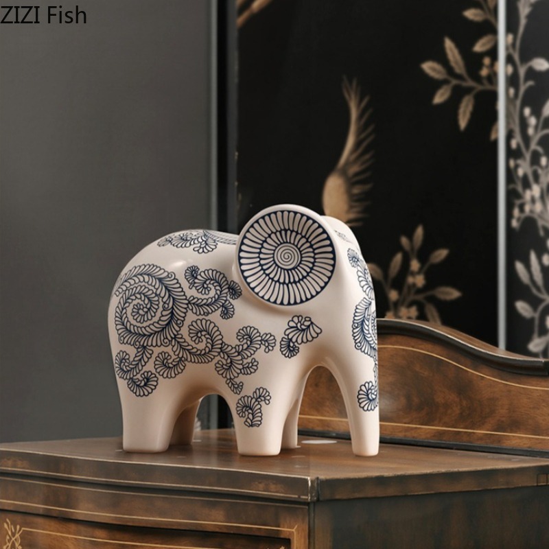 New Chinese Style Ceramic Elep - Art Craft Elephant ulasan dan harga