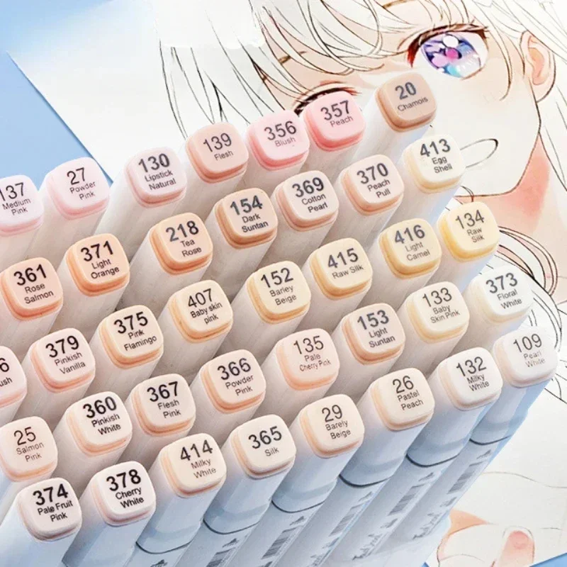 6/12/24/30 Colors Skin Tone Du - Illustration Marker Set ulasan dan harga