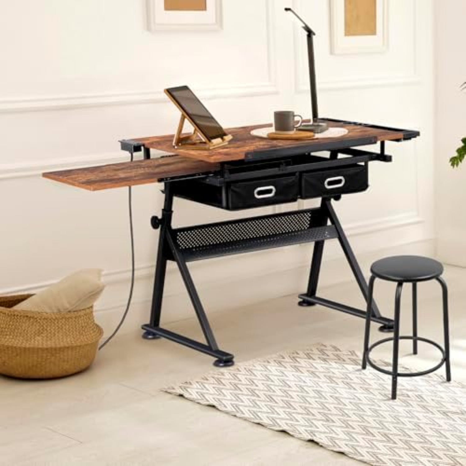 Adjustable Drafting Table with - Art Craft And ulasan dan harga