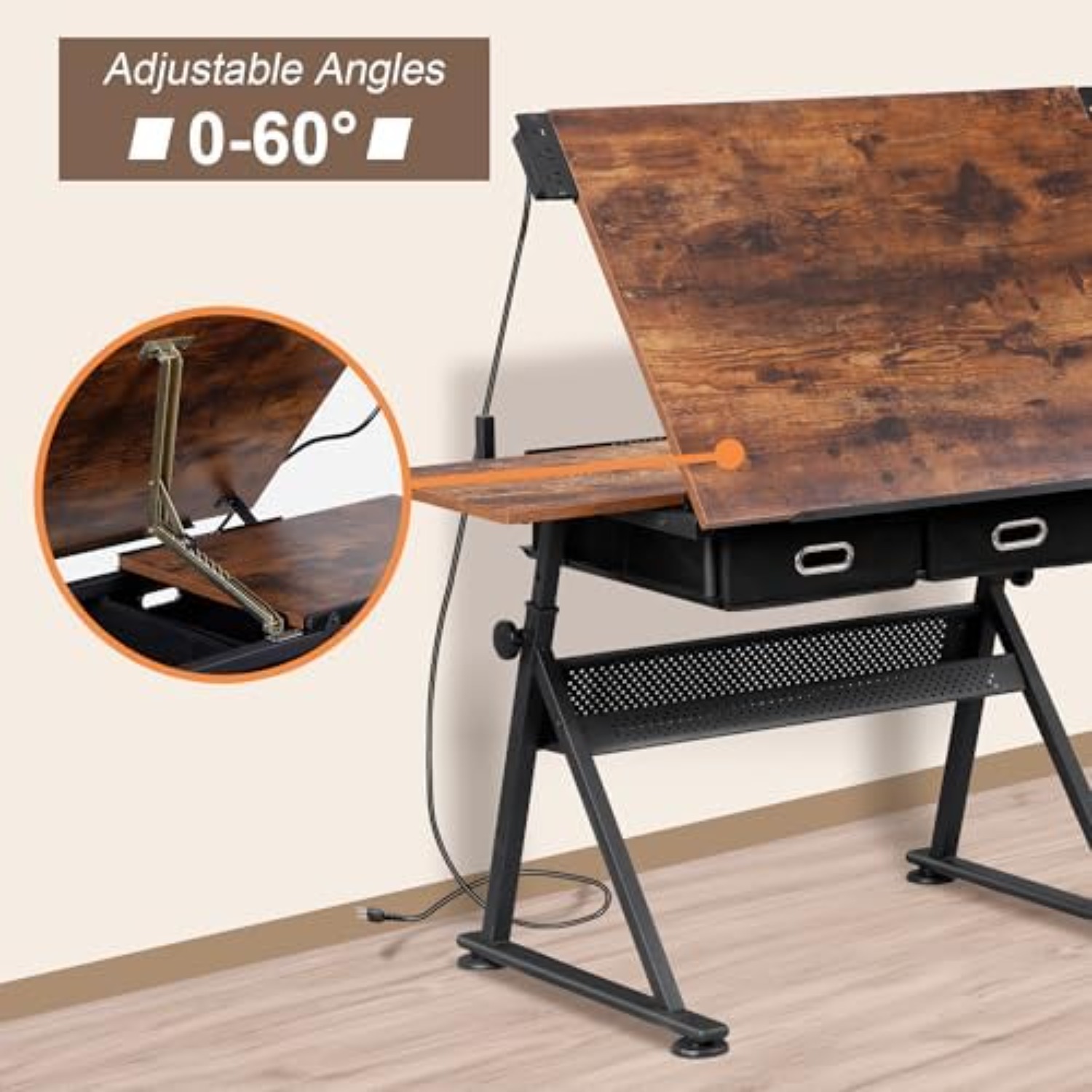 Adjustable Drafting Table with - Art Craft And ulasan dan harga