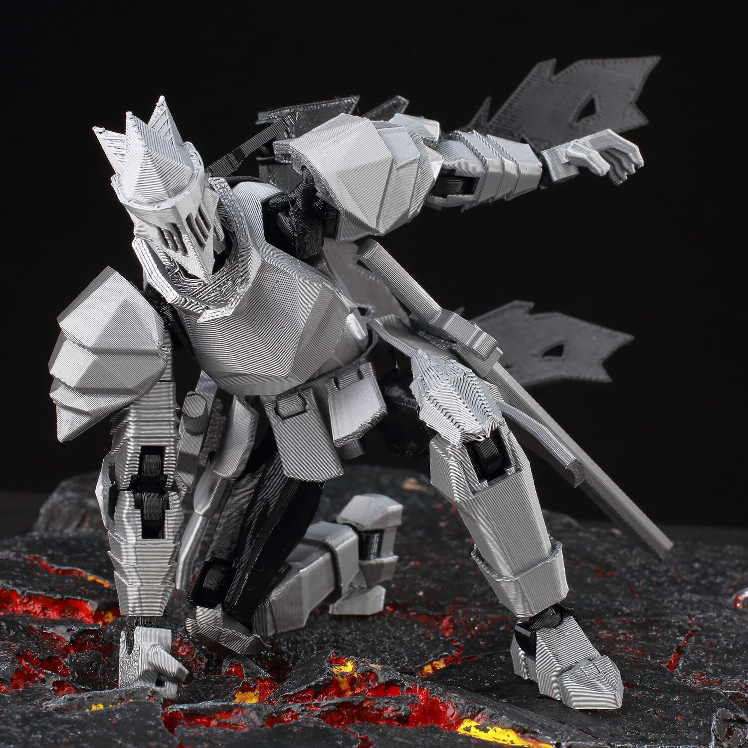 ​9L3D Lucky13 Silver Knight Ro - Art Craft Online ulasan dan harga