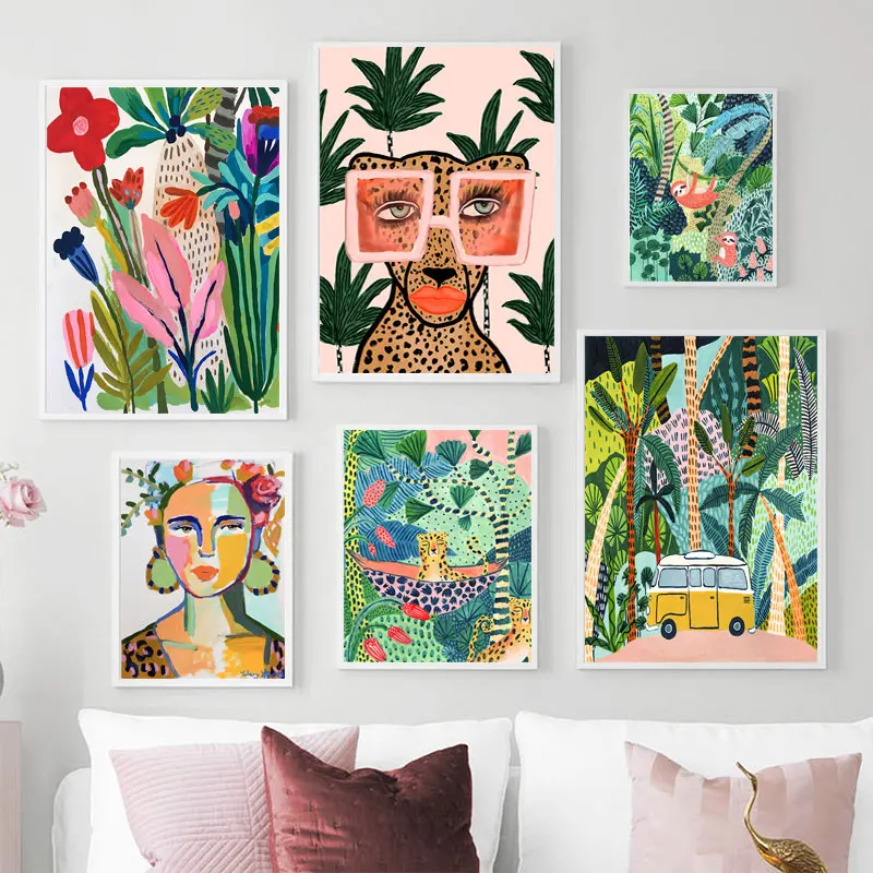 Tropical Colorful Girl Car Flo - Art Craft Girl ulasan dan harga