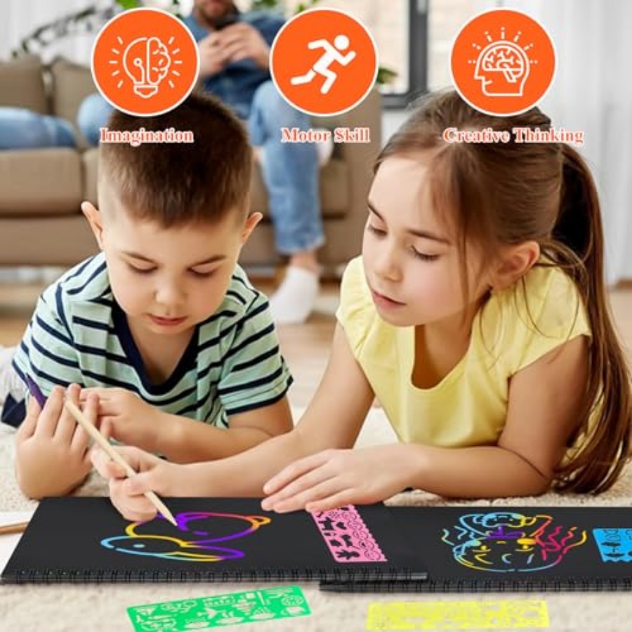 Scratch Paper Art Crafts Stock - Art Craft 2 Year Olds ulasan dan harga