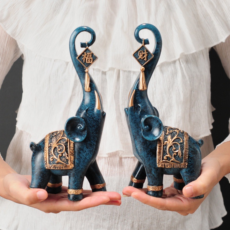 One Pair Chinese Style Lucky W - Art Craft Elephant ulasan dan harga