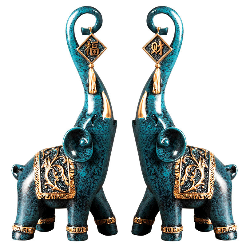 One Pair Chinese Style Lucky W - Art Craft Elephant ulasan dan harga