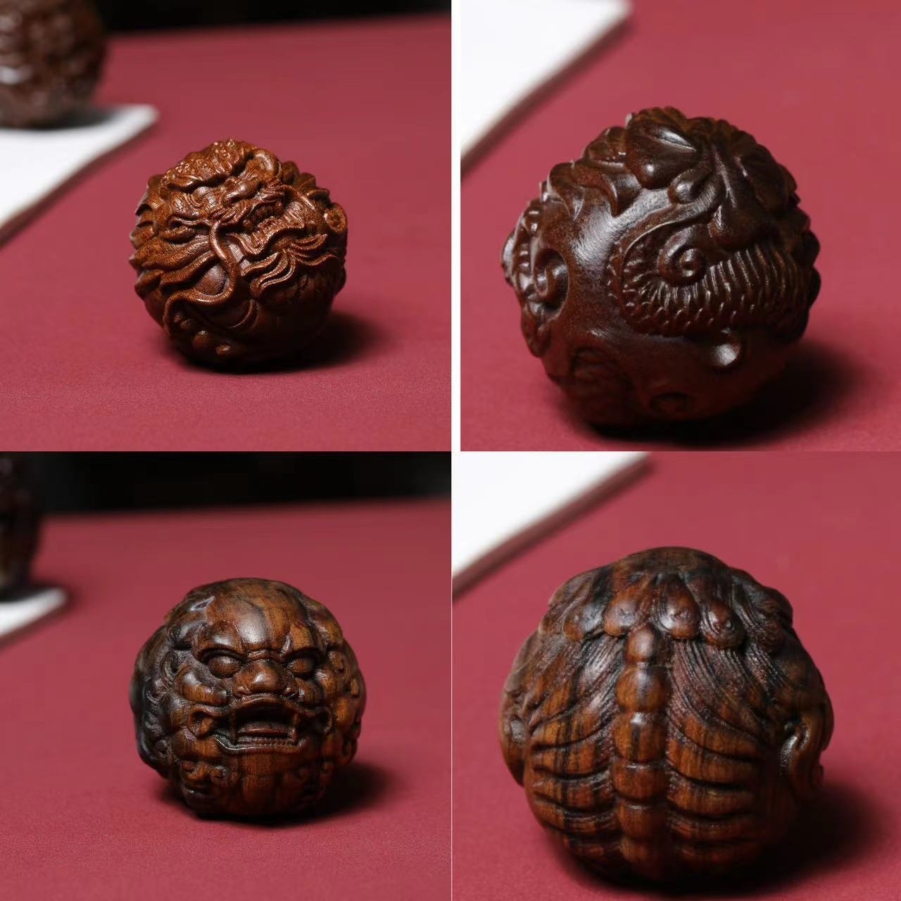 2 Pcs Wood Carved Pixiu Dragon - Art Craft 2 Year Olds ulasan dan harga