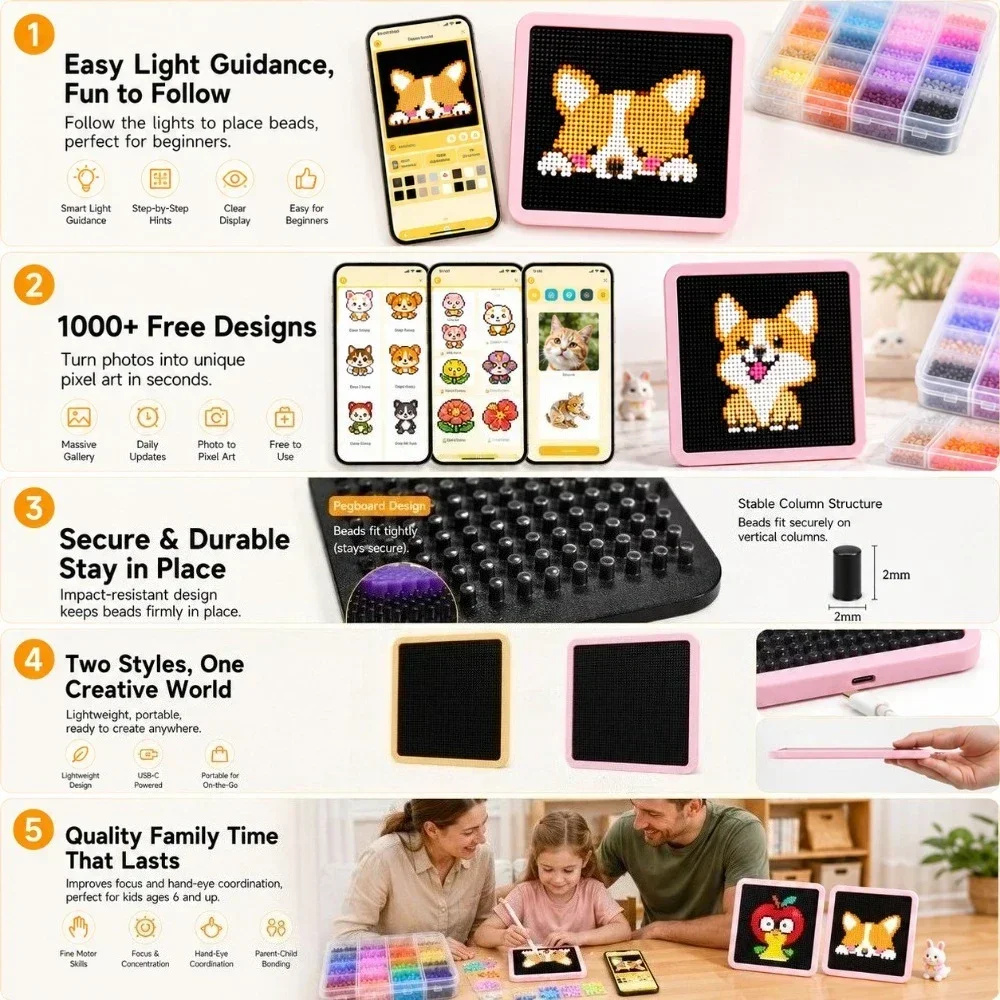 LED Smart Fuse Bead Pegboard,  - Art Craft Market ulasan dan harga
