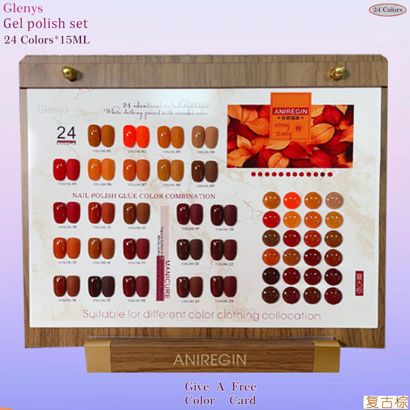 Vintage brown 24 color nail po - Art Craft Online ulasan dan harga