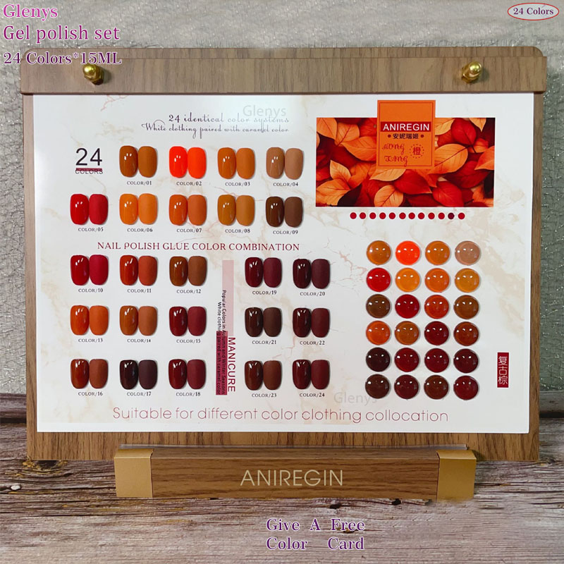 Vintage brown 24 color nail po - Art Craft Online ulasan dan harga