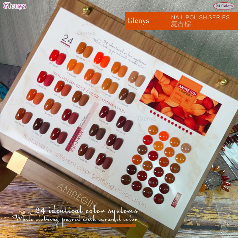 Vintage brown 24 color nail po - Art Craft Online ulasan dan harga