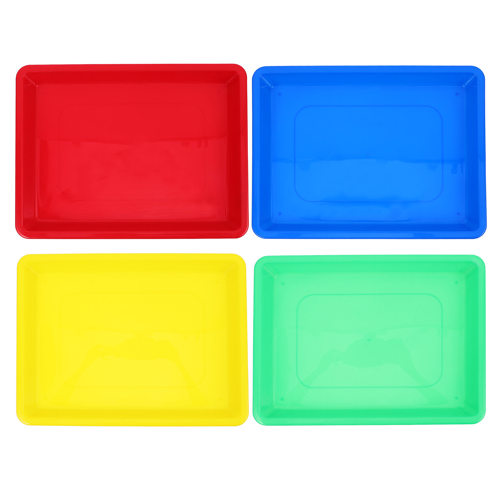 4Pcs Vibrant PP Plastic Tray S - Art Craft Activities For Preschoolers ulasan dan harga