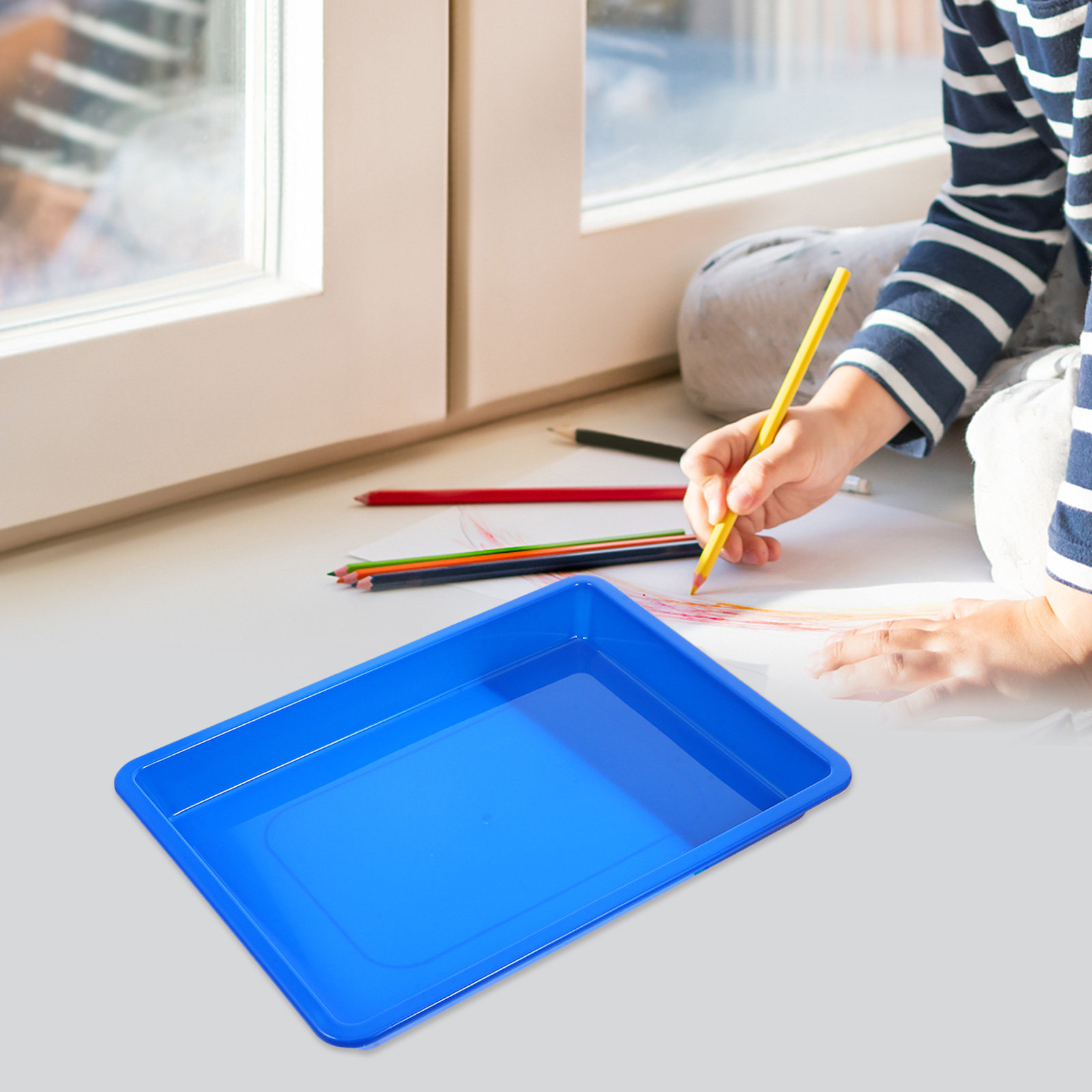 4Pcs Vibrant PP Plastic Tray S - Art Craft Activities For Preschoolers ulasan dan harga