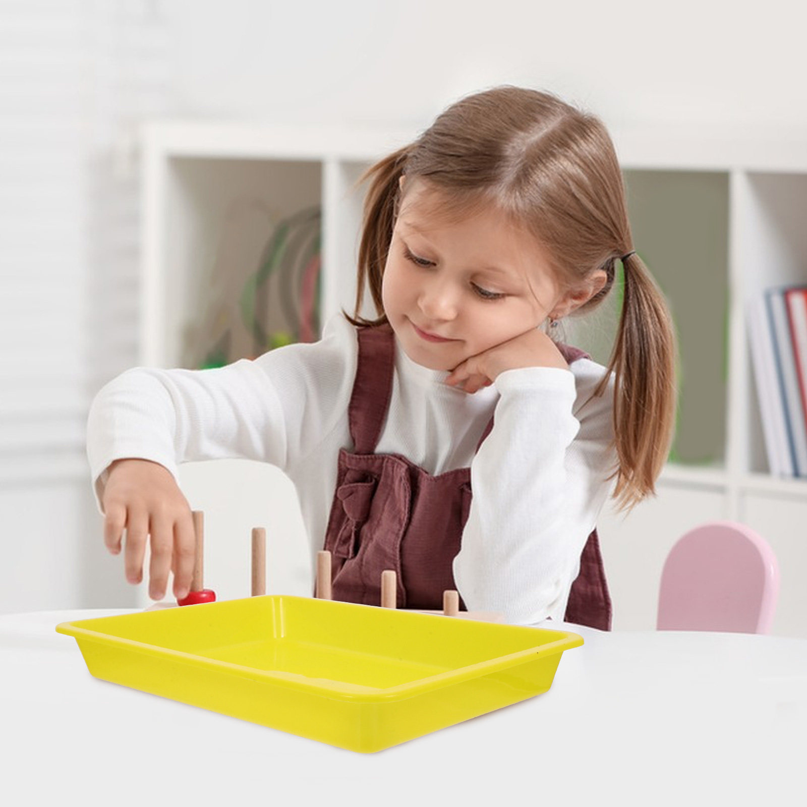 4Pcs Vibrant PP Plastic Tray S - Art Craft Activities For Preschoolers ulasan dan harga