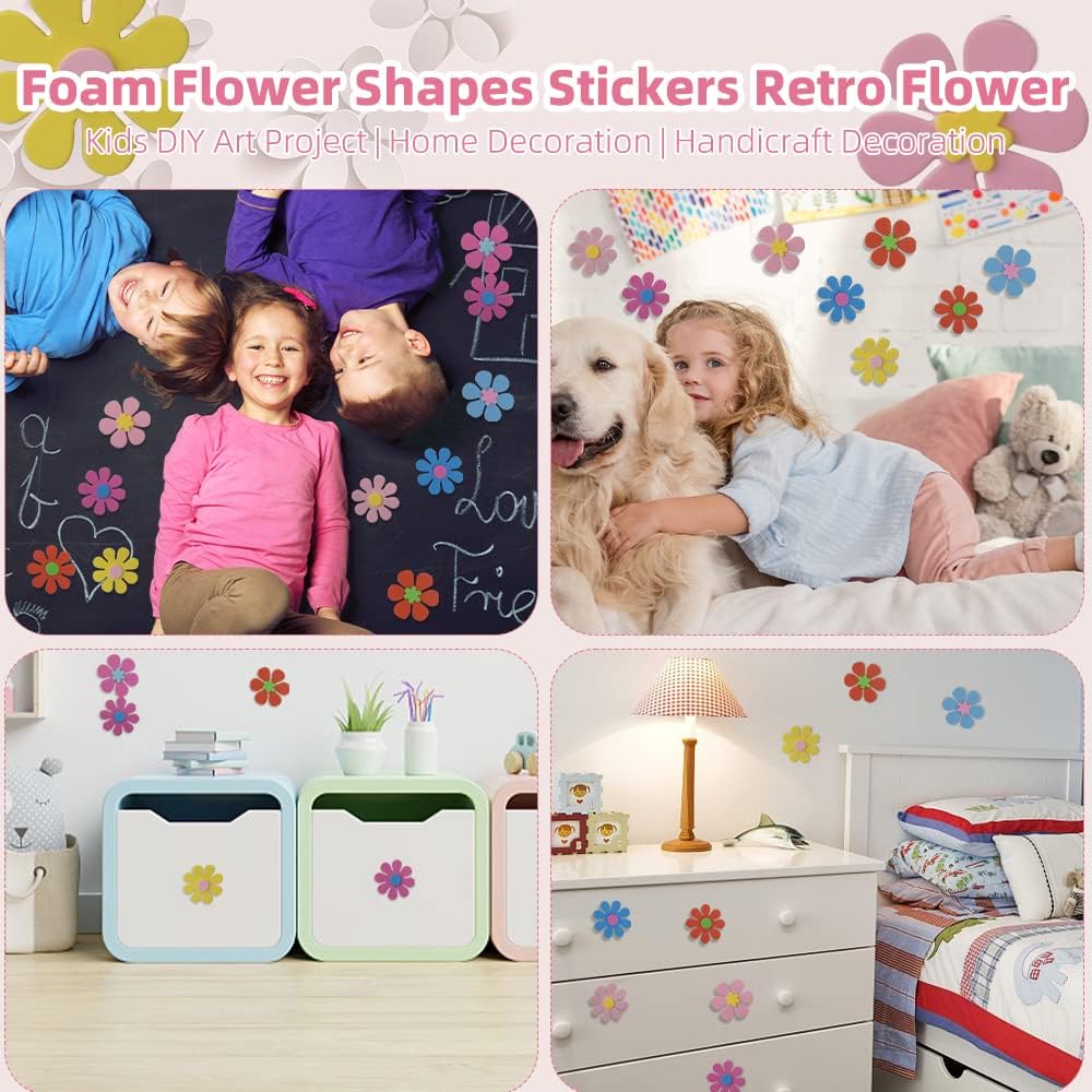 100PCS New mix 3D flower foam  - Art Craft Activities For Preschoolers ulasan dan harga