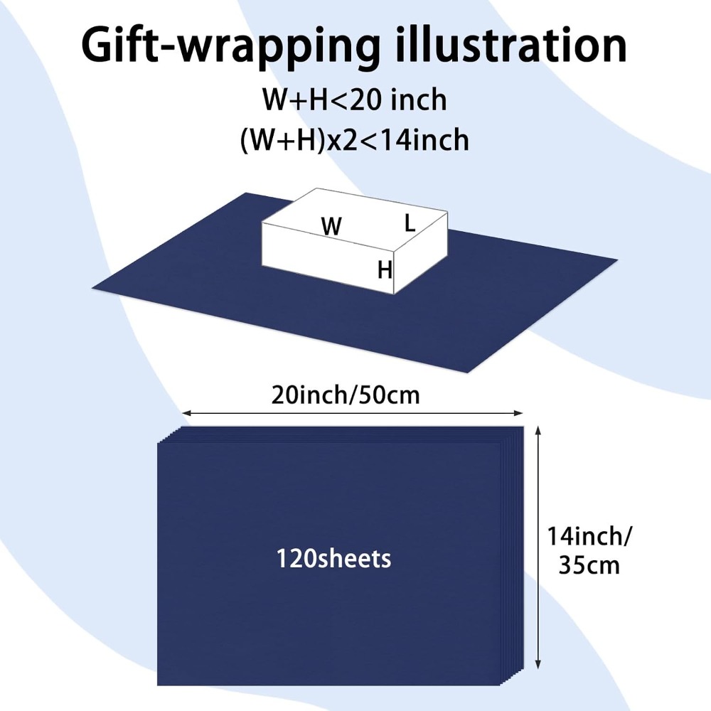 120 Sheets Navy Blue Tissue Pa - Art Craft And ulasan dan harga