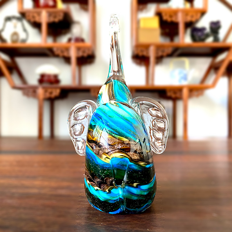 4 Colors Crystal Glass Elephan - Art Craft Elephant ulasan dan harga