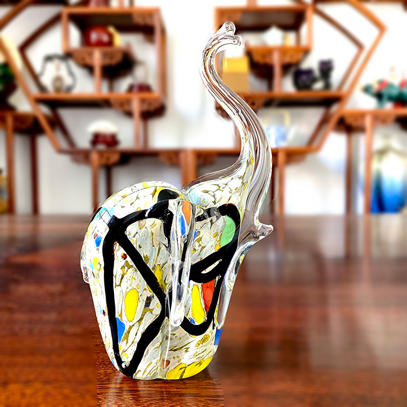 4 Colors Crystal Glass Elephan - Art Craft Elephant ulasan dan harga