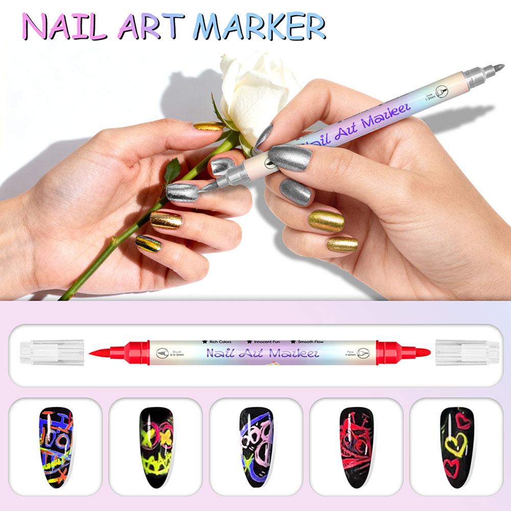 12 Colors Nail Art Marker Pens - Illustration Marker Set ulasan dan harga