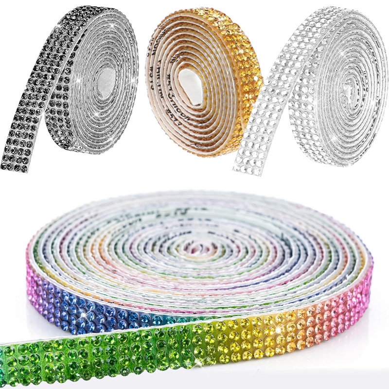 4 Row Rhinestone Ribbon Roll D - Art Craft 2 Year Olds ulasan dan harga