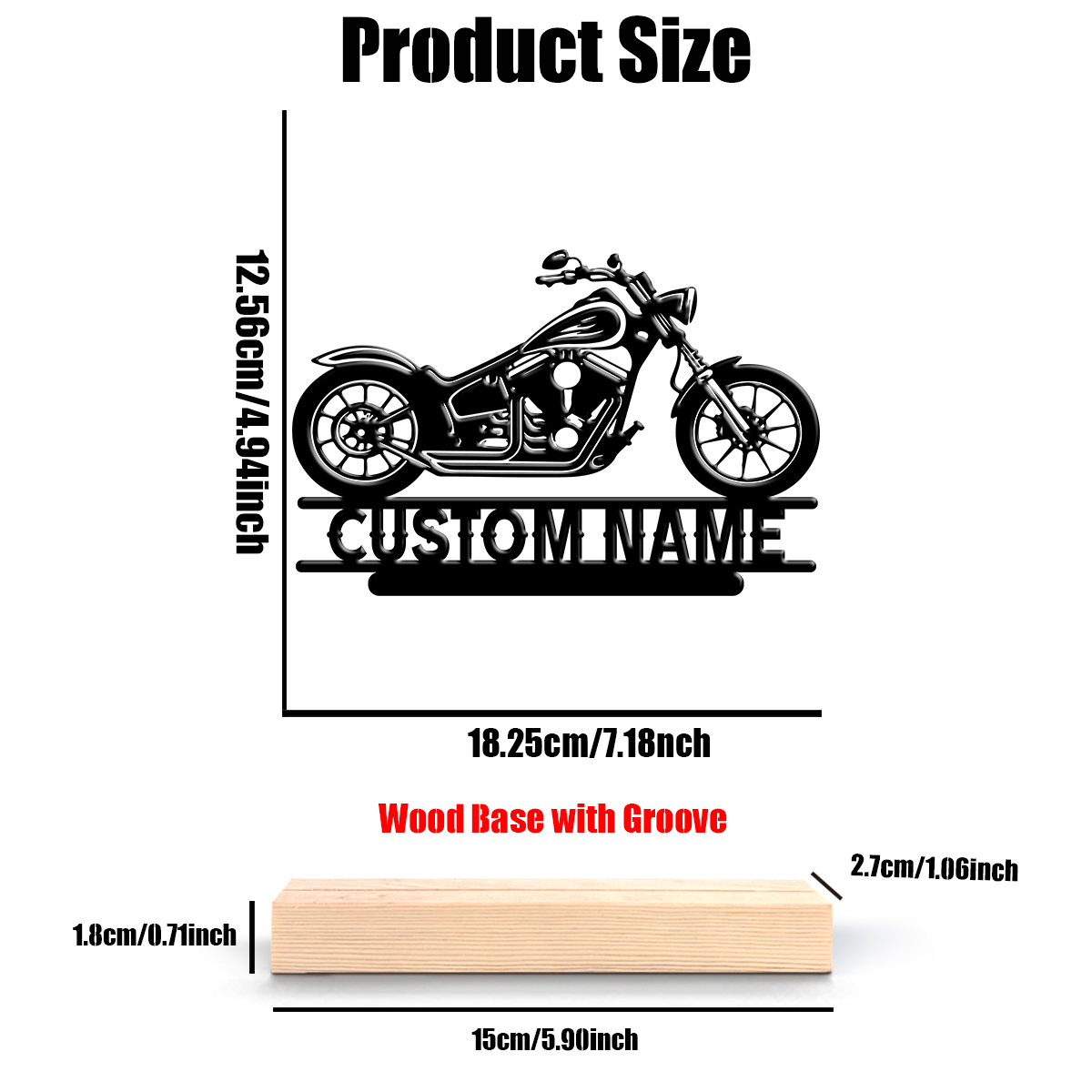 1Pc Csutom Name Road Motorbike - Art Craft Christmas ulasan dan harga