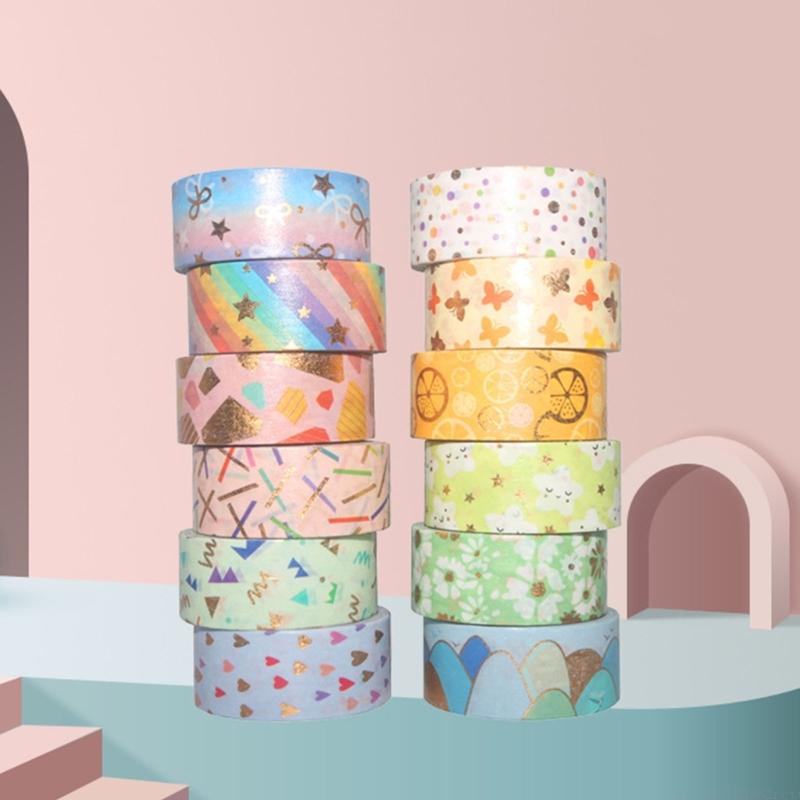 D5BB 12Roll Decorative Paper T - Art Craft Journal ulasan dan harga
